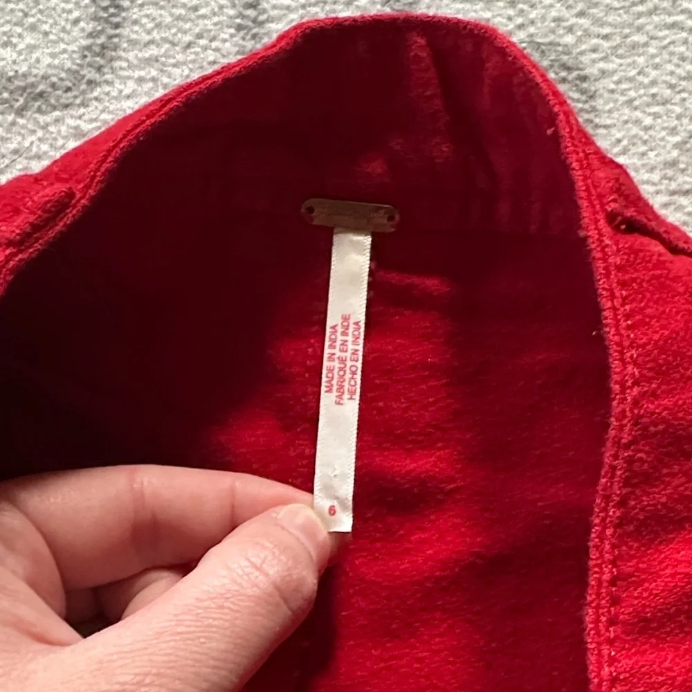 Free People Serena Micro Skort in Red